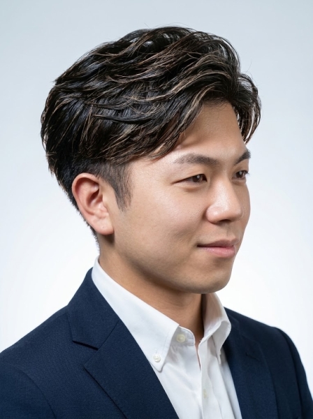 朝が整うナチュラルパーマビジネスヘア