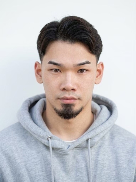 ツーブロック毛流れパーマ