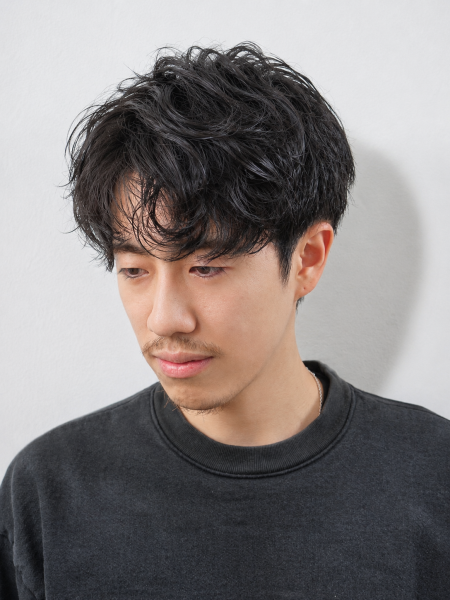 田町・三田で人気！大人のマッシュニュアンスパーマ
