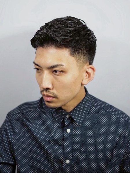 30代40代ビジネスショートパーマ