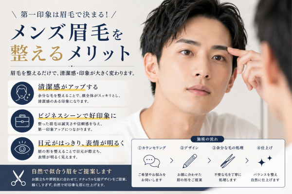 メンズ眉毛を整えるメリット