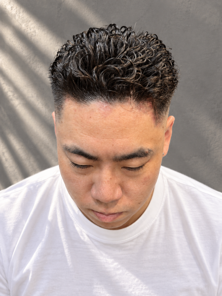 難波で男らしく決めるフェード×オールバック