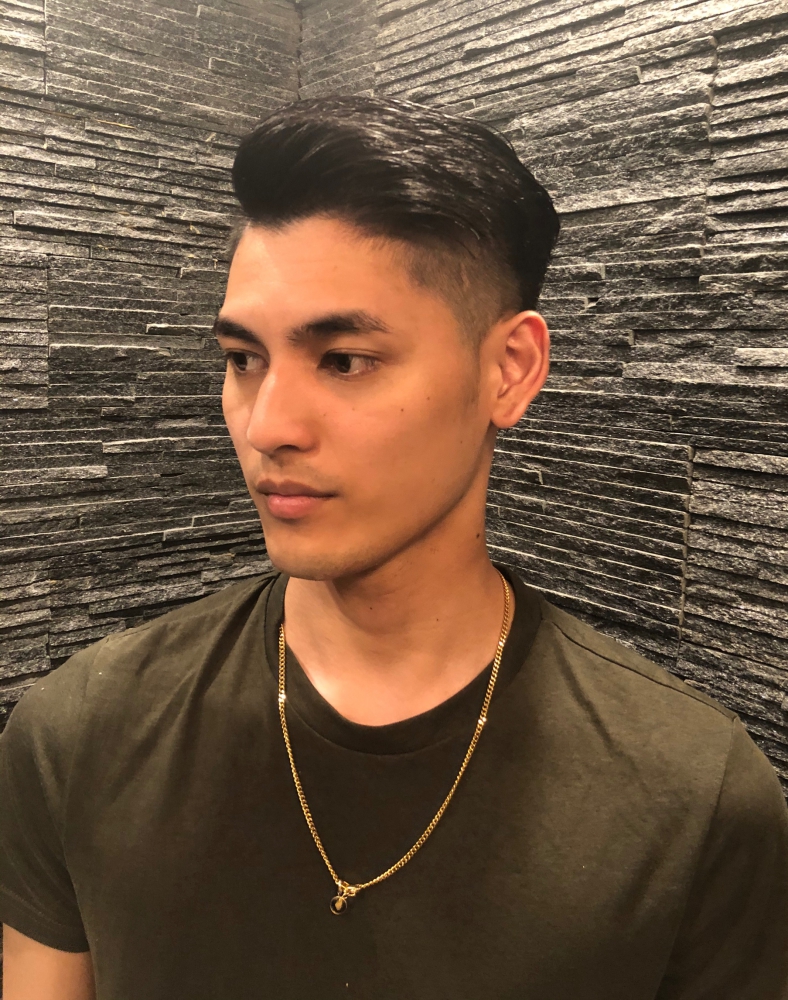 アップバング バーバースタイル ヘアカタログ 高級理容室 床屋 ヘアサロン Premium Barber プレミアムバーバー