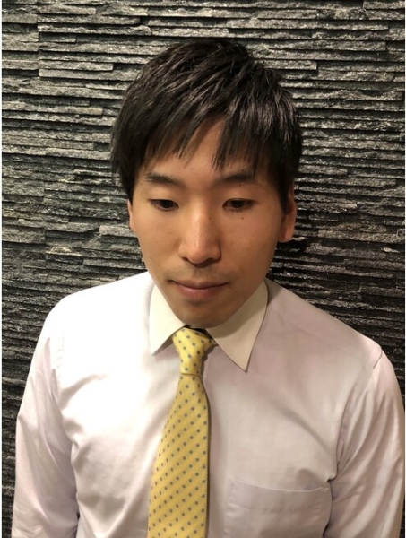 耳襟すっきりビジネススタイル
