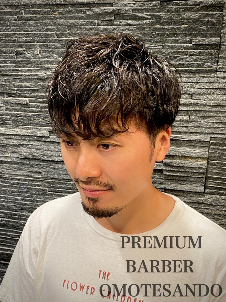 バーバースタイル×パーマ メンズ理容室｜ヘアカタログ｜高級理容室・床屋・ヘアサロン｜PREMIUM BARBER（プレミアムバーバー）