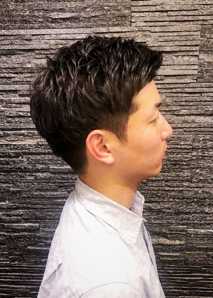 ショートレイヤー【形状記憶パーマ】｜ヘアカタログ｜高級理容室・床屋・ヘアサロン｜PREMIUM BARBER（プレミアムバーバー）