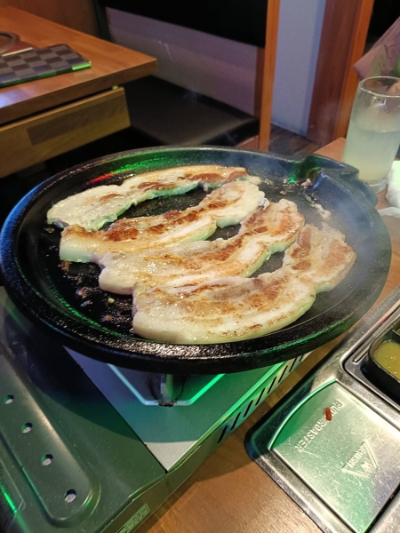 仕事終わりのご褒美はサムギョプサル★
