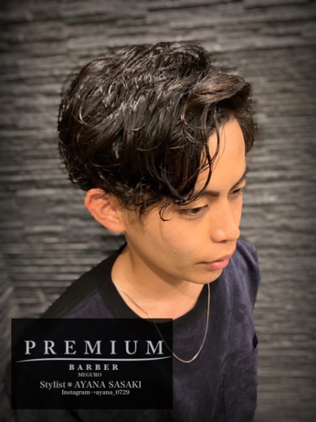 ニュアンスパーマ ヘアカタログ 高級理容室 床屋 ヘアサロン Premium Barber プレミアムバーバー