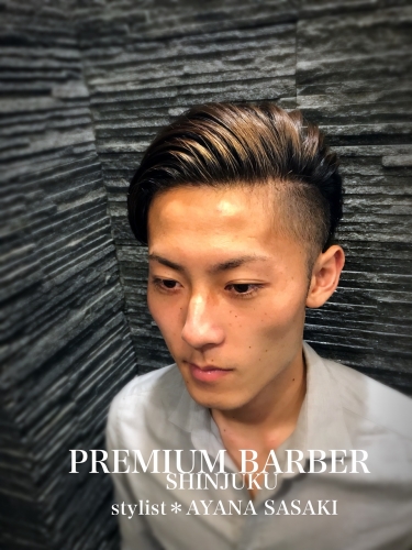 簡単セット 9 1分け外国人風ツーブロック ヘアカタログ 高級理容室 床屋 ヘアサロン Premium Barber プレミアムバーバー