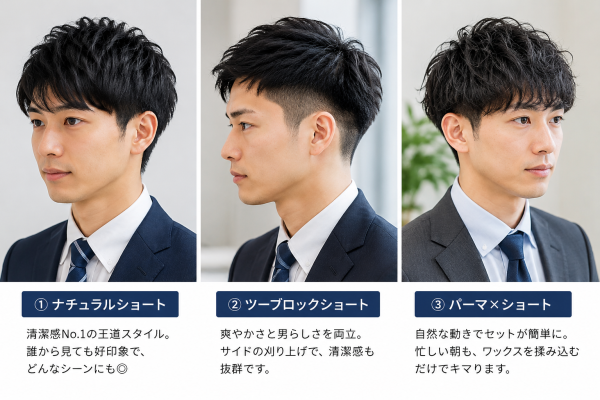 ビジネスマンにおすすめの髪型3選