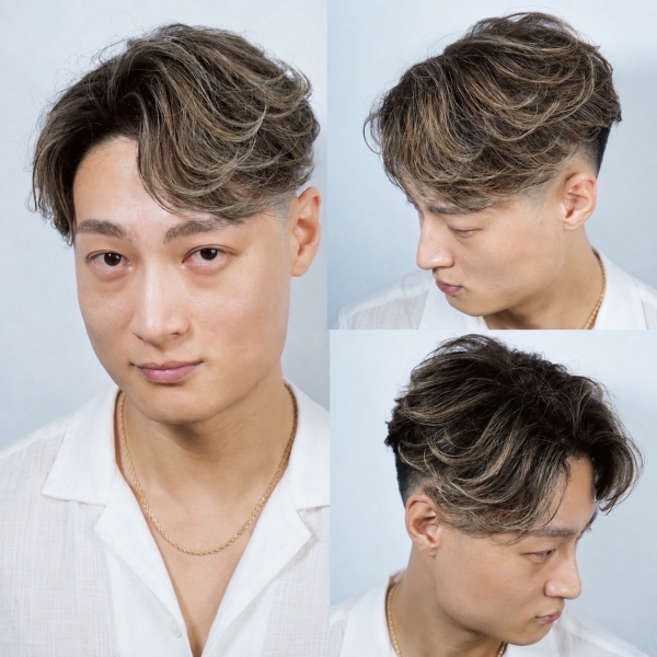 【夏に人気！フェード×パーマで男らしく】