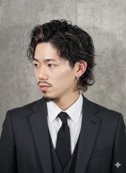 ミディアムパーマ｜色気とトレンド感を演出