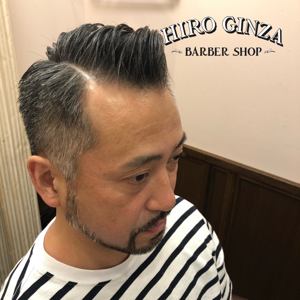 テーパー七三 ヘアカタログ 高級理容室 床屋 ヒロ銀座ヘアーサロン