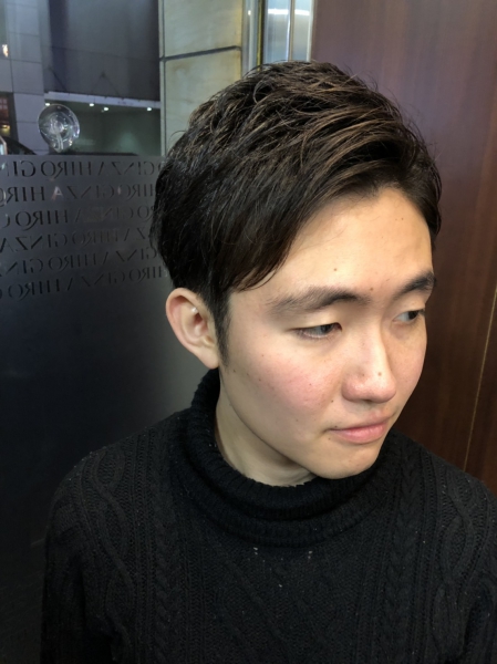 ツーブロック七三ショート ヘアカタログ 高級理容室 床屋 ヘアサロン Premium Barber プレミアムバーバー