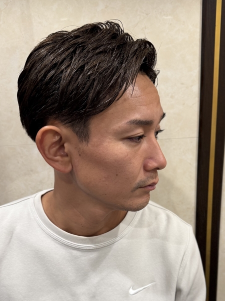 大宮メンズ｜毛流れビジネスショート×ツーブロック