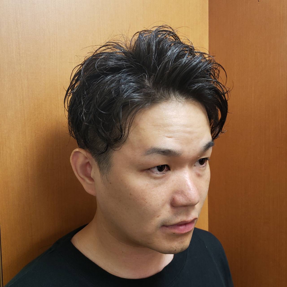 パーマツーブロック7 3スタイル ヘアカタログ 高級理容室 床屋 ヒロ銀座ヘアーサロン