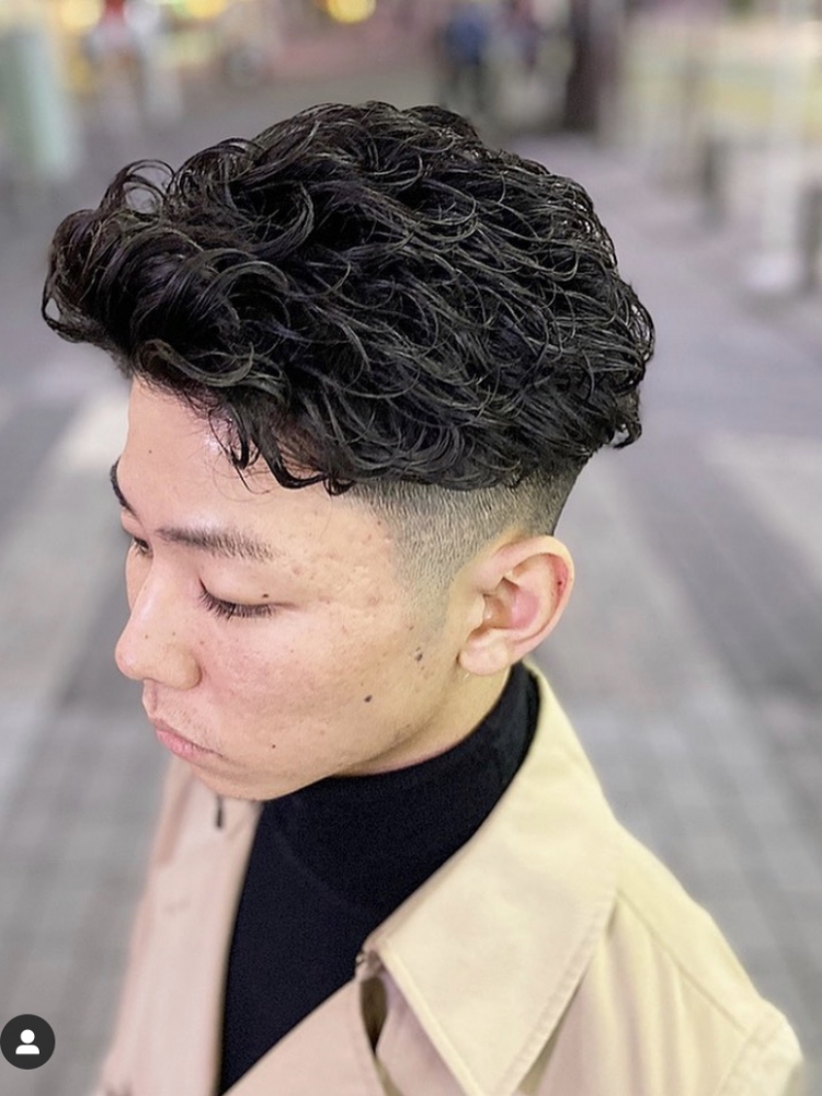 宮城リョータ風パーマ ヘアカタログ 高級理容室 床屋 ヒロ銀座ヘアーサロン