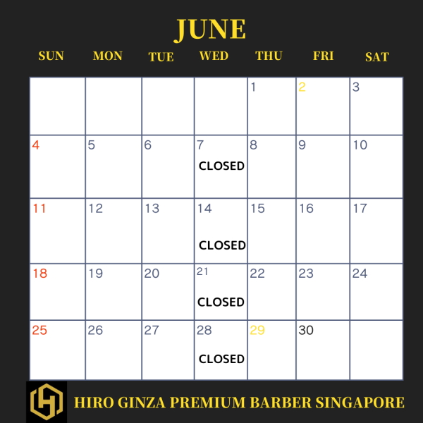 ＜Japanese barber shop in Singapore＞