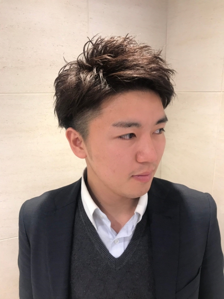 ツーブロック 7 3アイロンパーマ ヘアカタログ 高級理容室 床屋 ヘアサロン Premium Barber プレミアムバーバー