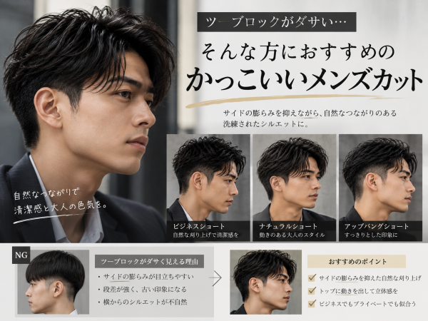 メンズカット！横の膨らみを抑える刈り上げ