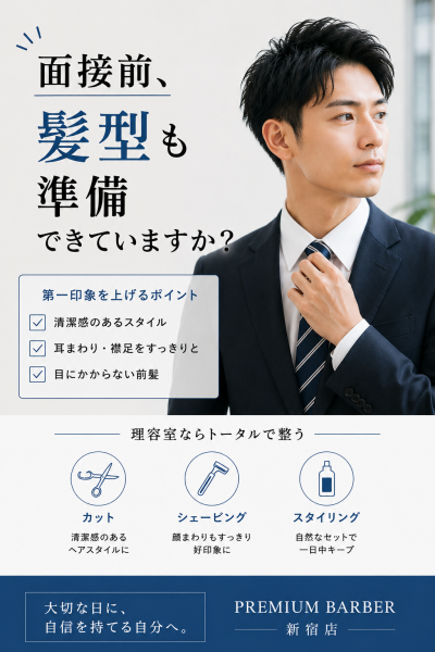 面接前、髪型も準備できていますか？