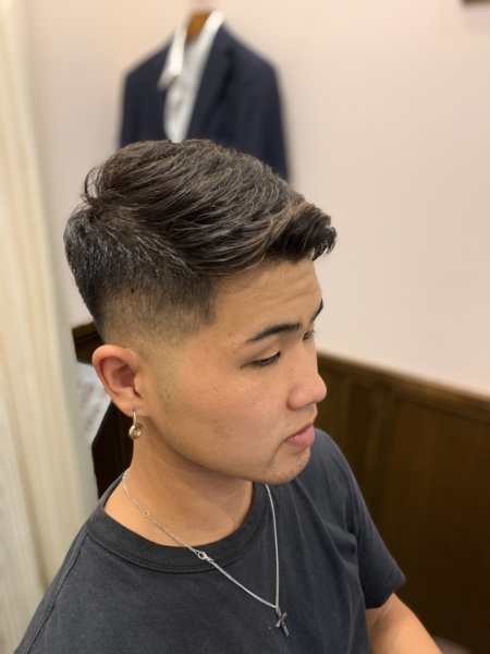 フェードスタイル ヘアカタログ 高級理容室 床屋 ヒロ銀座ヘアーサロン