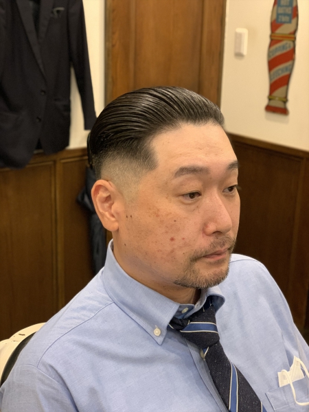 スリックバック ヘアカタログ 高級理容室 床屋 ヒロ銀座ヘアーサロン