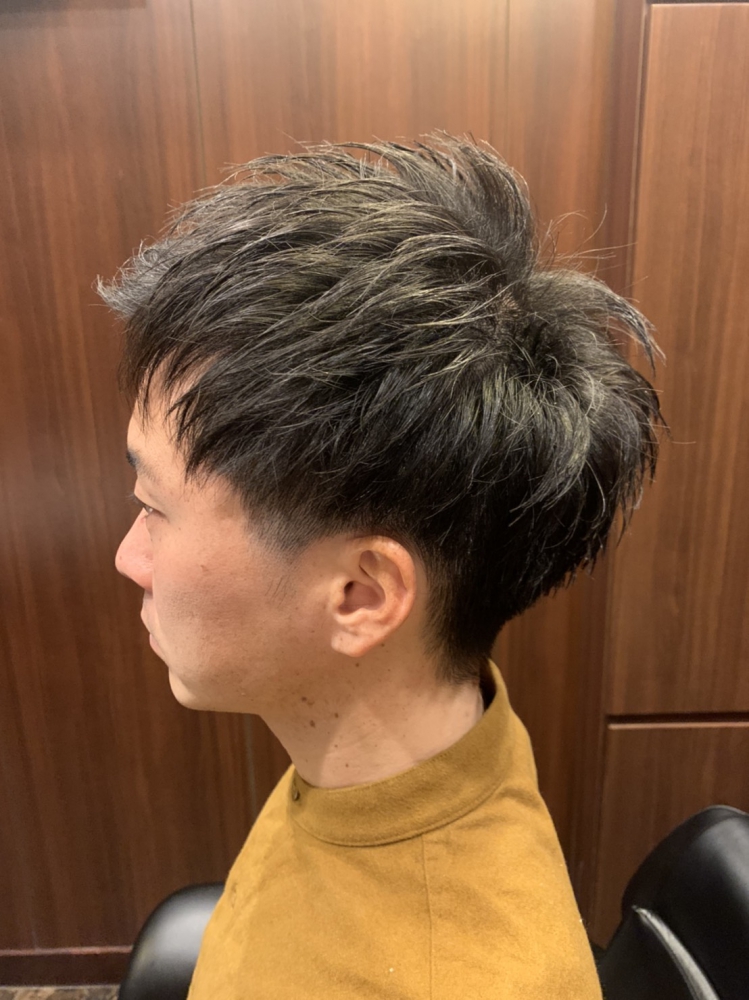 前上げツーブロック ヘアカタログ 高級理容室 床屋 ヒロ銀座ヘアーサロン