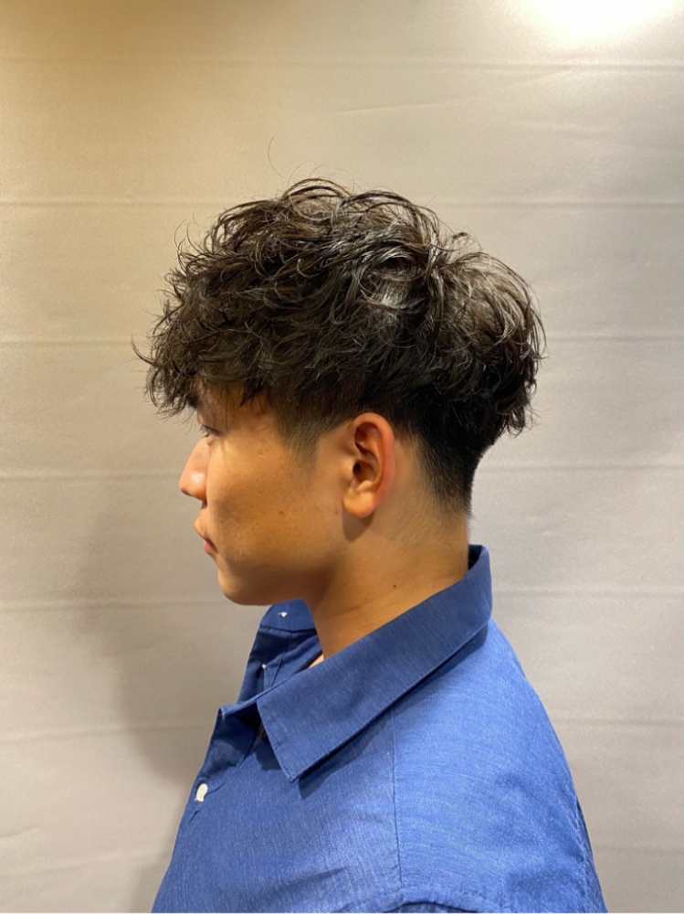 マッシュパーマ ツーブロック ヘアカタログ 高級理容室 床屋 ヒロ銀座ヘアーサロン