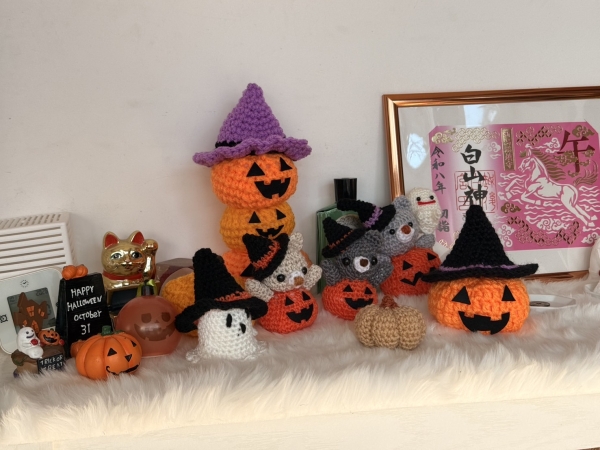母の手作り♪ハロウィンの編みぐるみ
