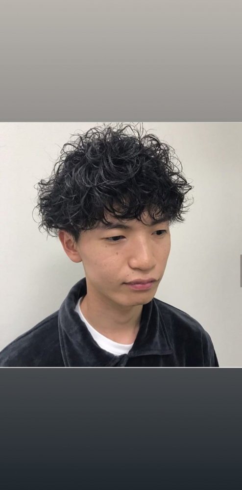 ランダムパーマ ヘアカタログ 高級理容室 床屋 ヒロ銀座ヘアーサロン