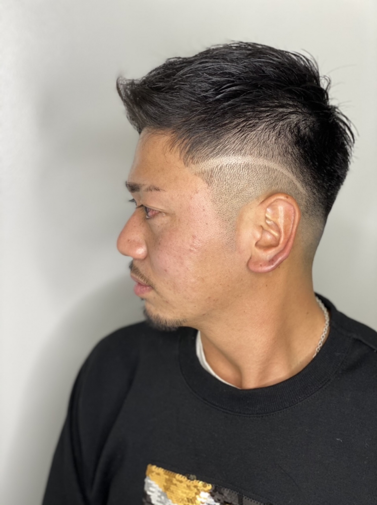 アップバンクフェード ヘアカタログ 高級理容室 床屋 ヒロ銀座ヘアーサロン