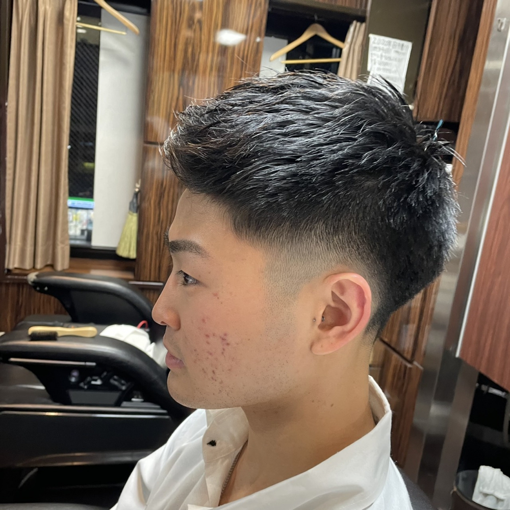 フェードスタイル 理容師 メンズ 新橋銀座口店 ヘアカタログ 高級理容室 床屋 ヒロ銀座ヘアーサロン