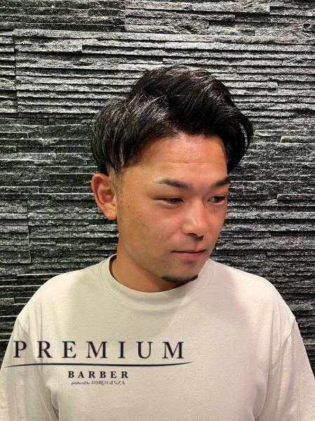 73アップバング×ツーブロック