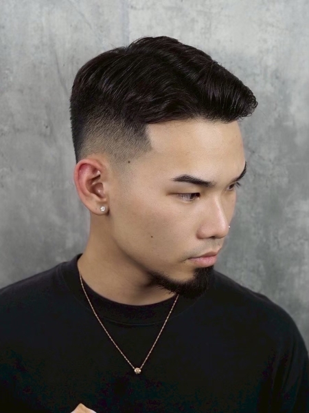 俐落清爽的男士漸層短髮