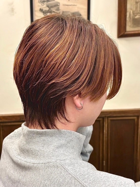 兩側削短 × 自然髮流燙