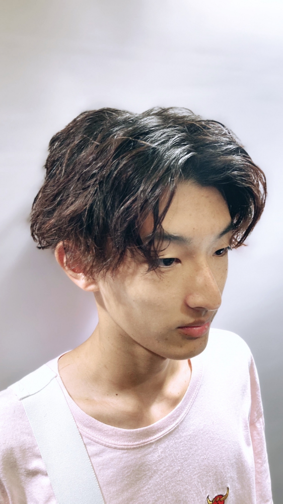 ナチュラルツイストスパイラルパーマ 理容室 六本木 メンズ 美容室 ヘアカタログ 高級理容室 床屋 ヒロ銀座ヘアーサロン