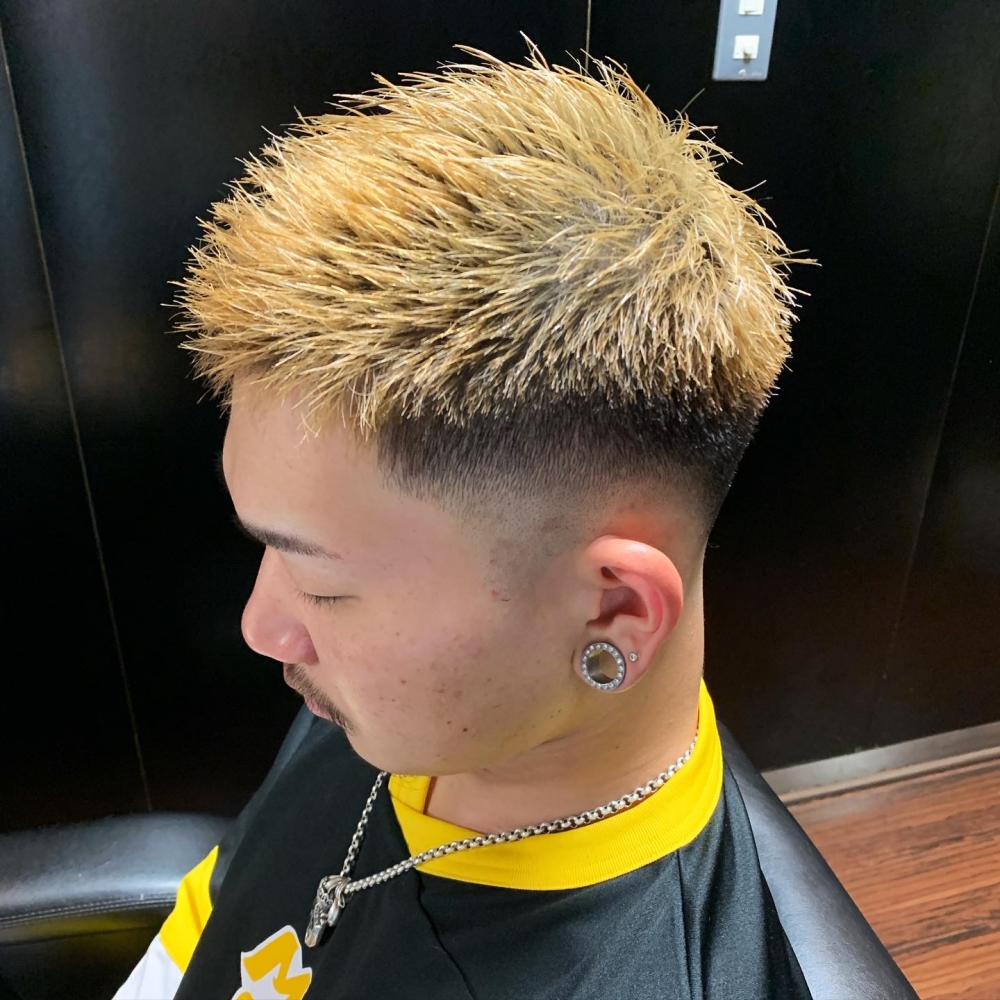 ショート フェード ヘアカタログ 高級理容室 床屋 ヒロ銀座ヘアーサロン