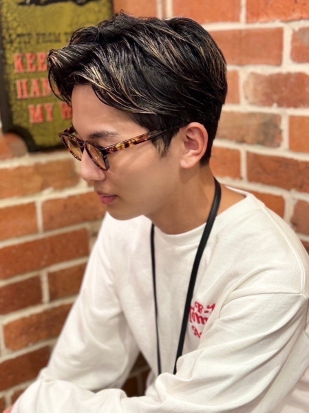 大人爽やかハイライトセンターパート