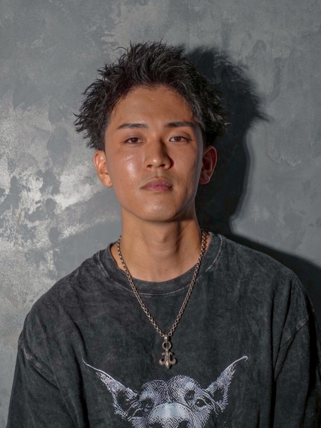 爽やかスパイキーショート×アップバング
