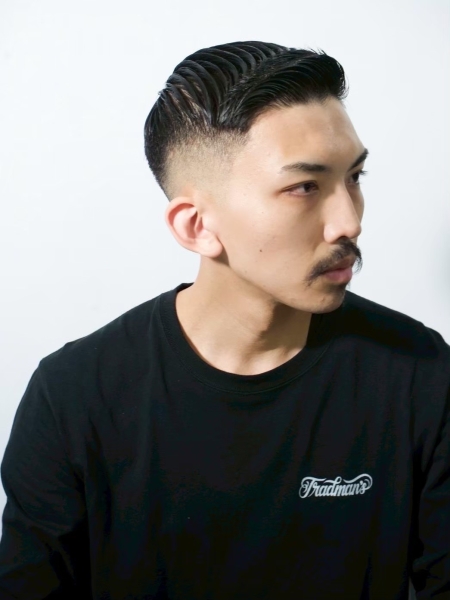 スキンフェード×白髪ぼかしで洒落る