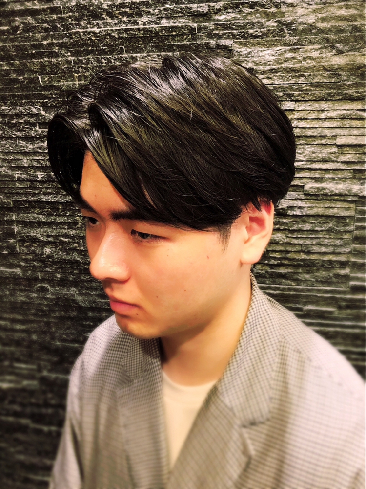 センターパート ツーブロック ヘアカタログ 高級理容室 床屋 ヘアサロン Premium Barber プレミアムバーバー