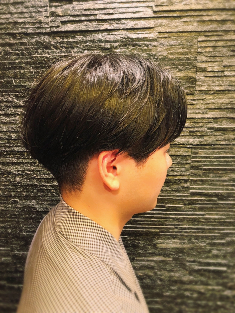 センターパート ツーブロック ヘアカタログ 高級理容室 床屋 ヘアサロン Premium Barber プレミアムバーバー