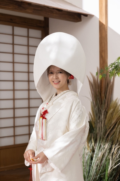 和装前撮りでうなじを整える