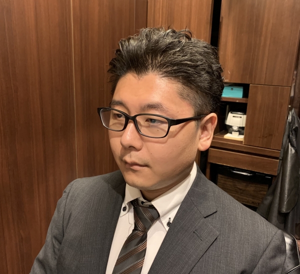 オールバック 七三 メンズカット 田町 理容室 ショートパーマ