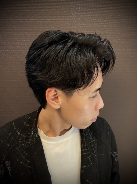 ニュアンスパーマ　センターパート