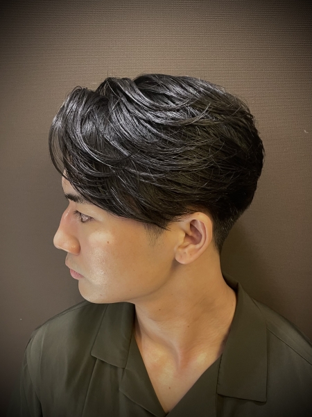 センターパート　ショート