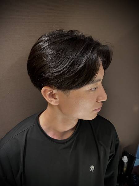 センターパート　ショート