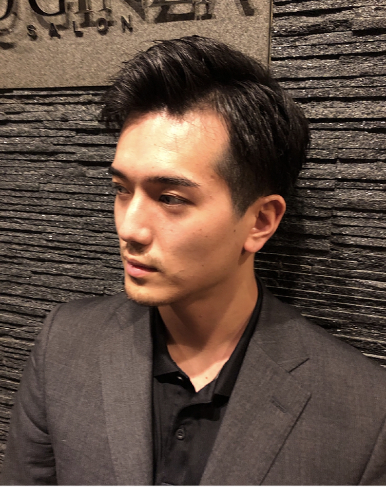 アップバングビジネスstyle ヘアカタログ 高級理容室 床屋 ヒロ銀座ヘアーサロン