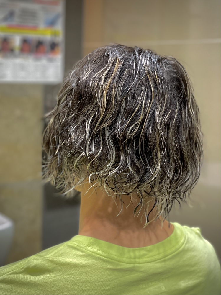 メッシュカラー マンバン ヘアカタログ 高級理容室 床屋 ヒロ銀座ヘアーサロン